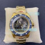 VR Factory Yellow Gold Rolex Skeleton Watch Replica Submariner Andrea Pirlo Project